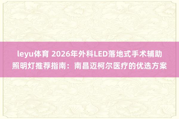 leyu体育 2026年外科LED落地式手术辅助照明灯推荐指南:南昌迈柯尔医疗的优选方案