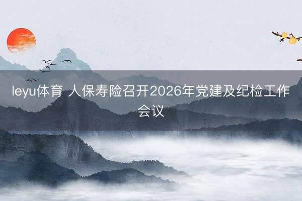 leyu体育 人保寿险召开2026年党建及纪检工作会议